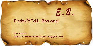Endrédi Botond névjegykártya